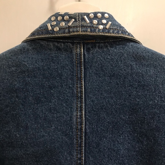 Vintage denim 1991 studded blazer size 8/10 - Picture 11 of 11
